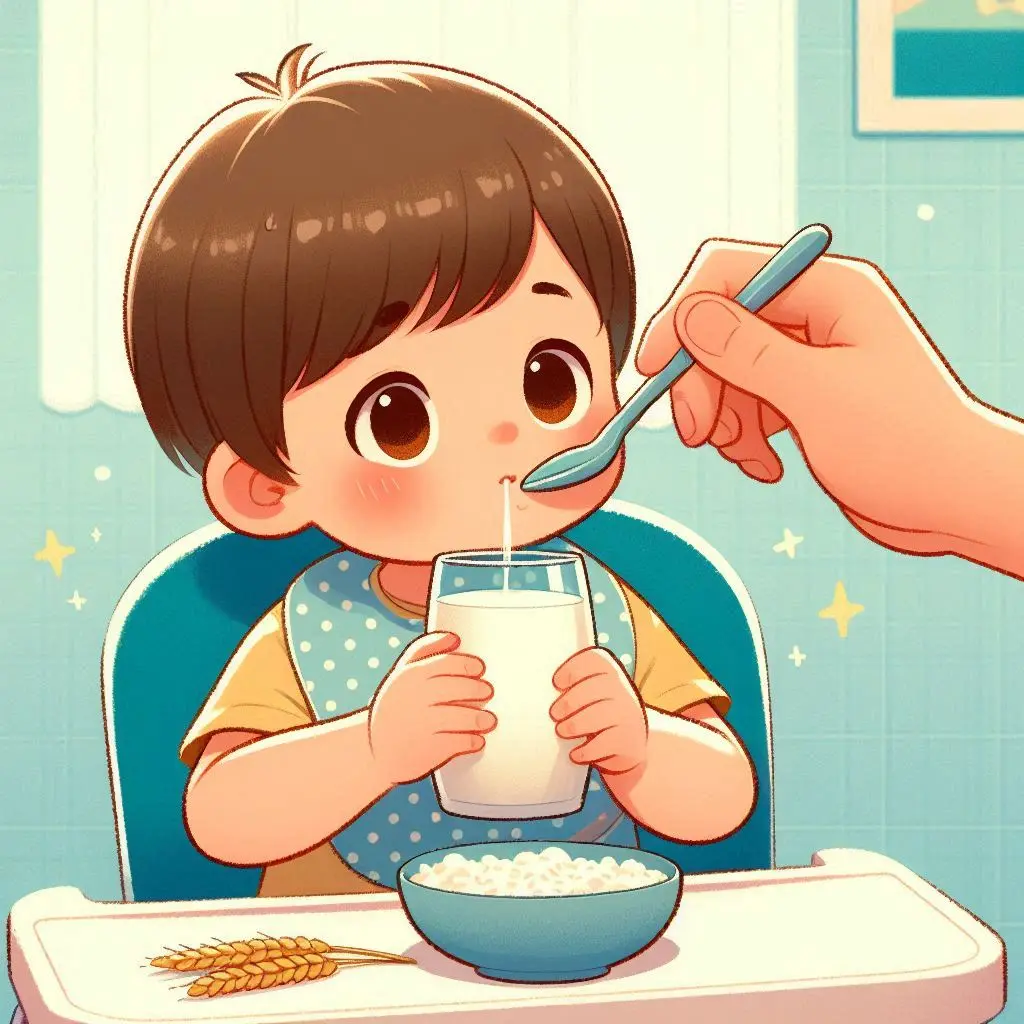 comer leche de arroz